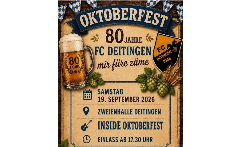 Oktoberfest 80 Jahre FC Deitingen