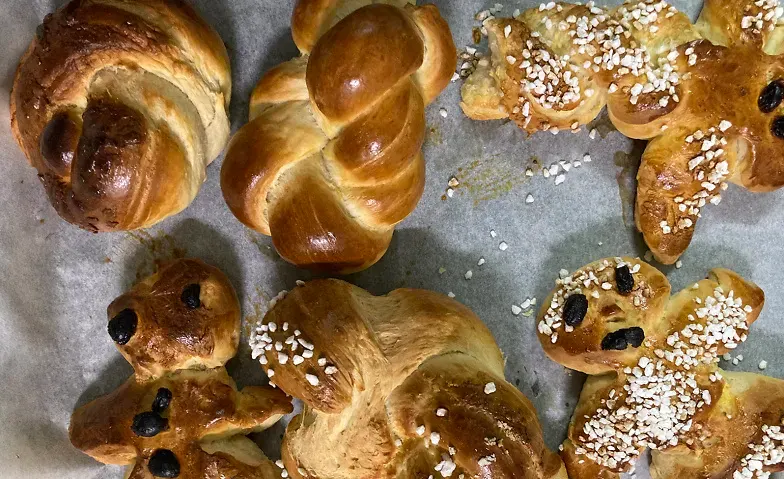 Einen Grittibänz backen